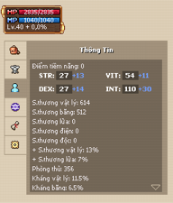 Điểm tiềm năng & chỉ số